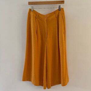 Anthropologie Twilight Cropped Wide-Leg Culotte Pants Medium Silky Blend